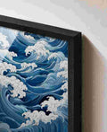 Japanese-style ocean waves (blue/white)
