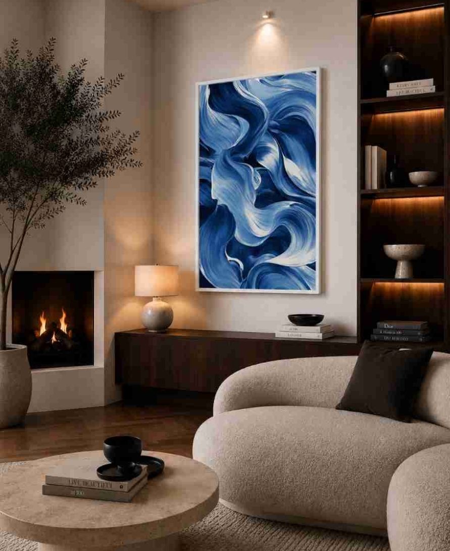 Blue brushstroke abstracT