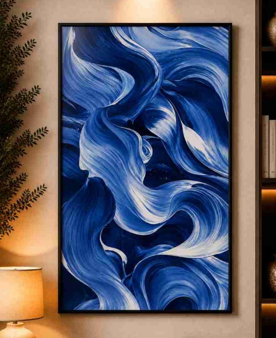 Blue brushstroke abstracT