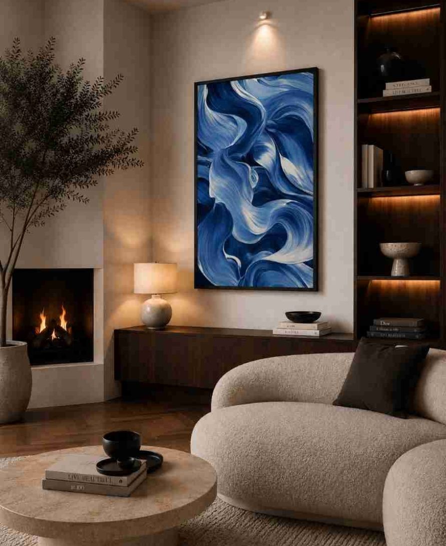 Blue brushstroke abstracT