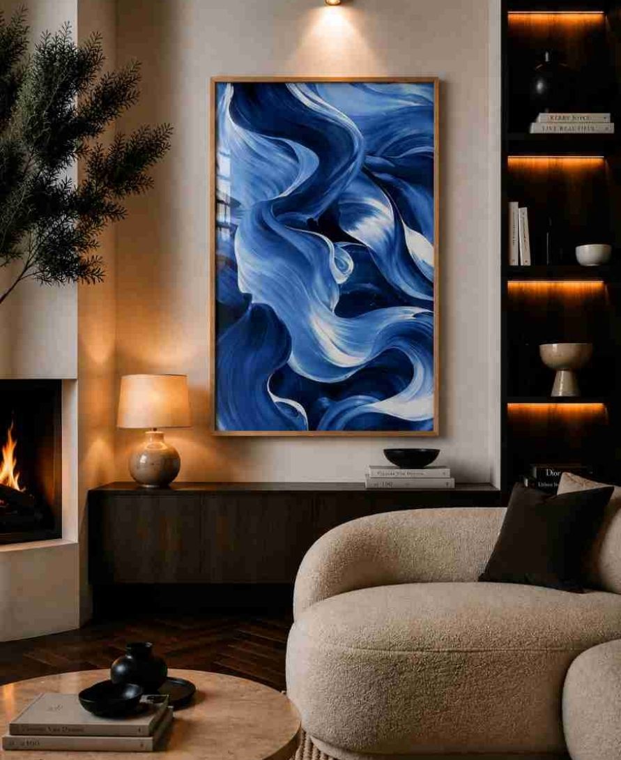 Blue brushstroke abstracT