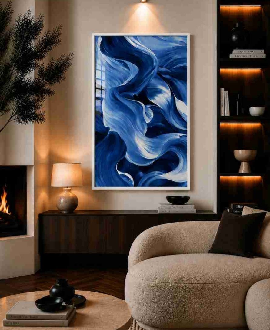 Blue brushstroke abstracT