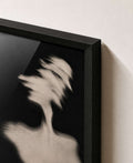 Blurred motion portrait B&W