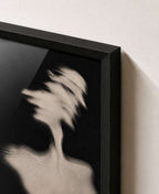 Blurred motion portrait B&W