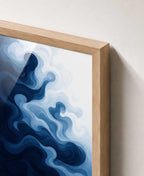 Abstract blue smoke/wave swirls