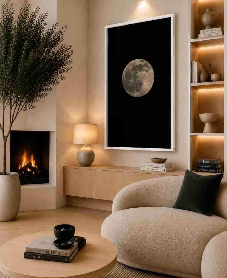 Full moon on black — "Lone Light