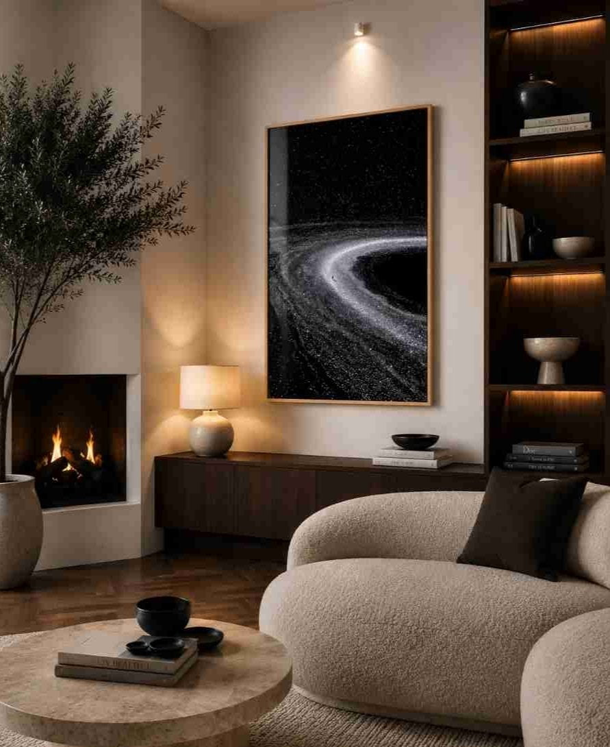 Astronaut on starry ring