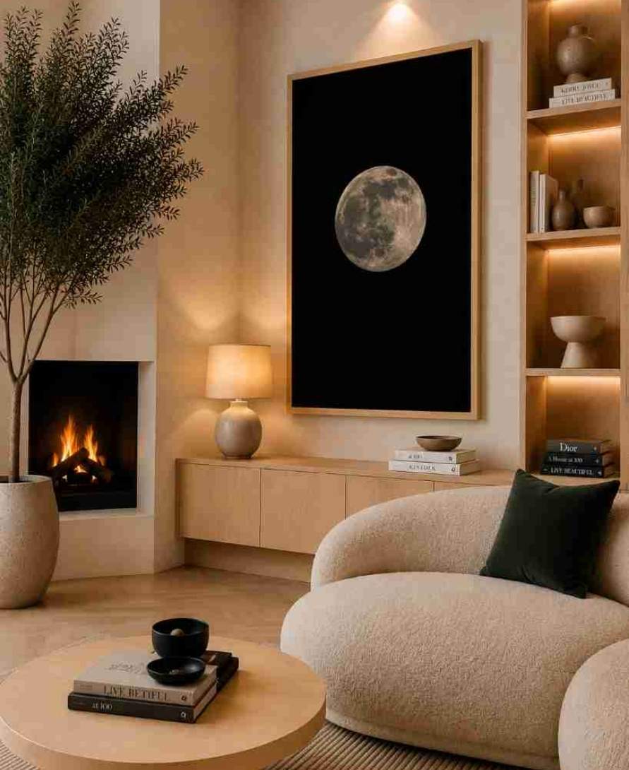 Full moon on black — "Lone Light