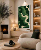 Green wave abstract