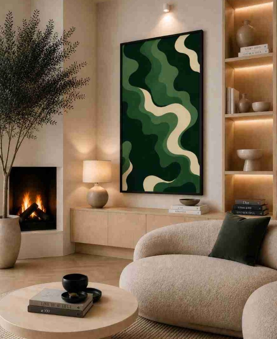Green wave abstract