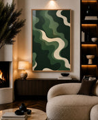 Green wave abstract