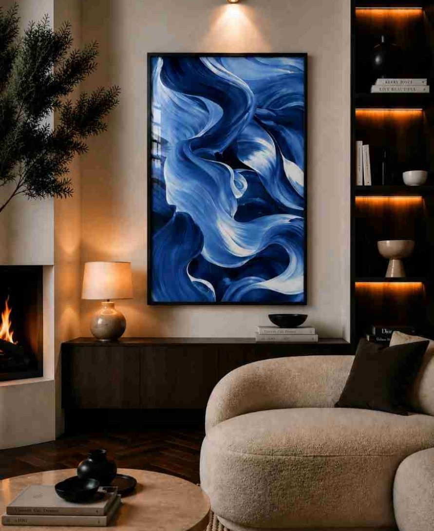 Blue brushstroke abstracT