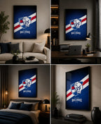 Western Bulldogs AFL Modern Wall Art Print