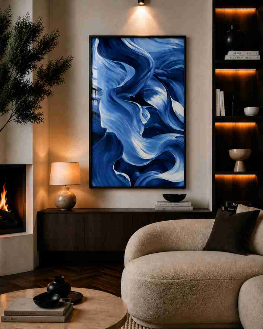 Blue brushstroke abstracT