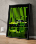 Green Porsche 911 GT3 With Typography