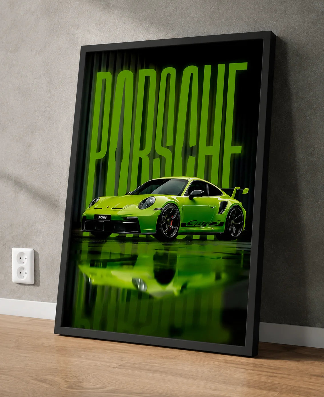 Green Porsche 911 GT3 With Typography