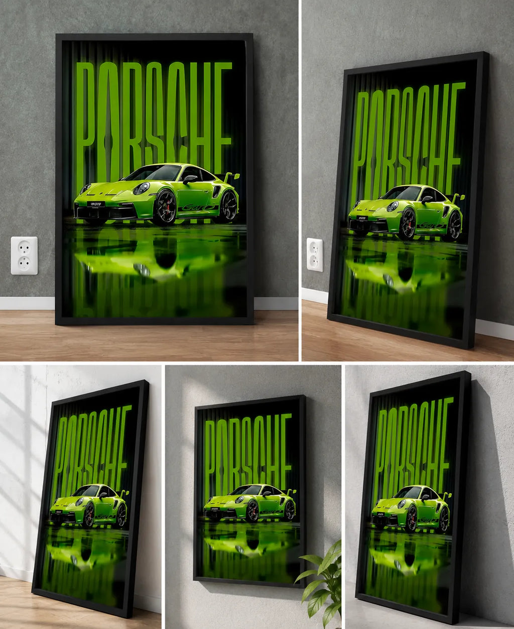 Green Porsche 911 GT3 With Typography