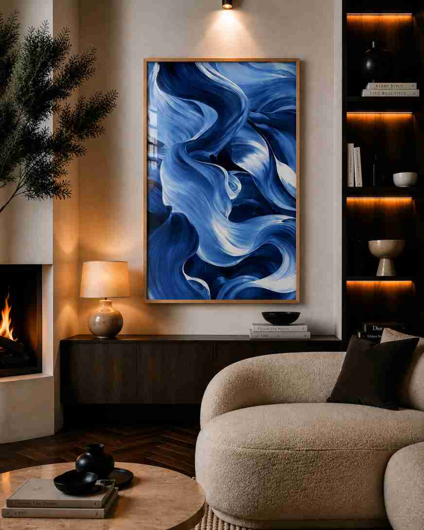 Blue brushstroke abstracT